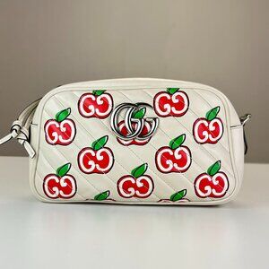 Gucci GG Logo Apple Printed Marmont Shoulder Bag Crossbody